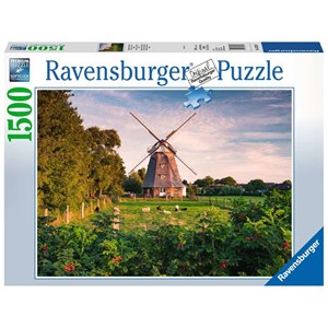 Ravensburger (16223) - "Windmühle an der Ostsee" - 1500 Teile Puzzle