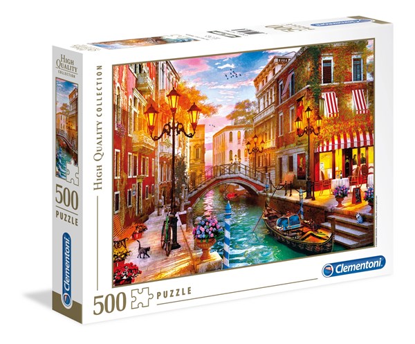 Clementoni (35063) - "Sonnenuntergang über Venedig" - 500 Teile Puzzle