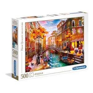 Clementoni (35063) - "Sonnenuntergang über Venedig" - 500 Teile Puzzle
