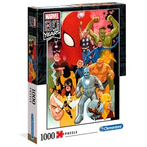 Clementoni (39534) - "Marvel Charaktere aus 80 Jahren" - 1000 Teile Puzzle