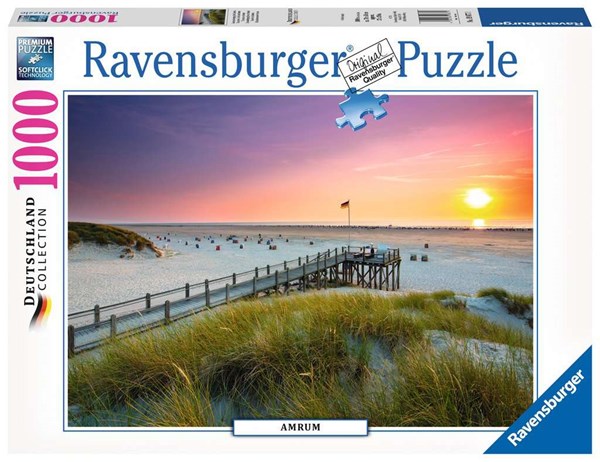 Ravensburger (19877) - "Sonnenuntergang über Amrum" - 1000 Teile Puzzle
