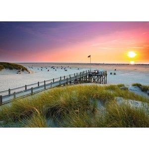 Ravensburger (19877) - "Sonnenuntergang über Amrum" - 1000 Teile Puzzle