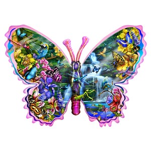 SunsOut (95234) - Lori Schory: "Butterfly Waterfall" - 850 Teile Puzzle