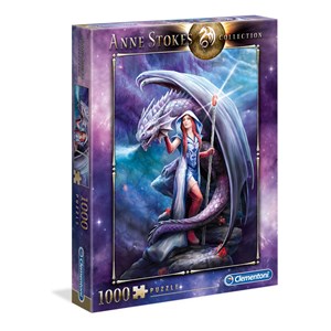 Clementoni (39525) - Anne Stokes: "Im Bann des Drachen" - 1000 Teile Puzzle