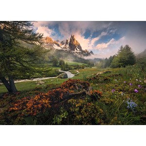 Ravensburger (15993) - "Malerische Stimmung im Vallée de la Clarée" - 1000 Teile Puzzle