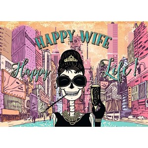 Ravensburger (19831) - "Glückliche Frau, Glückliches Leben" - 1000 Teile Puzzle