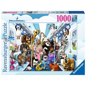 Ravensburger (13975) - "DreamWorks Familie auf Reisen" - 1000 Teile Puzzle