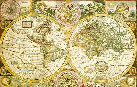 Clementoni (97117) - "Alte Weltkarte" - 2000 Teile Puzzle