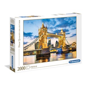 Clementoni (32563) - "Tower Bridge in der Dämmerung" - 2000 Teile Puzzle
