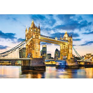 Clementoni (32563) - "Tower Bridge in der Dämmerung" - 2000 Teile Puzzle