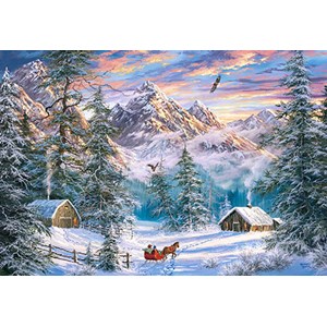 Castorland (C-104680) - "Weihnachten in den Bergen" - 1000 Teile Puzzle