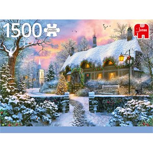 Jumbo (18830) - "Whitesmith's Cottage im Winter" - 1500 Teile Puzzle
