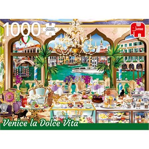 Jumbo (18809) - "Das süße Leben in Venedig" - 1000 Teile Puzzle