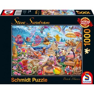 Schmidt Spiele (59662) - Steve Sundram: "Beach Mania" - 1000 Teile Puzzle