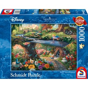 Schmidt Spiele (59636) - Thomas Kinkade: "Alice im Wunderland" - 1000 Teile Puzzle