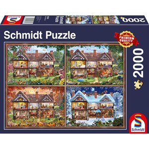 Schmidt Spiele (58345) - "Jahreszeiten Haus" - 2000 Teile Puzzle