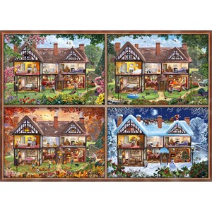 Schmidt Spiele (58345) - "Jahreszeiten Haus" - 2000 Teile Puzzle