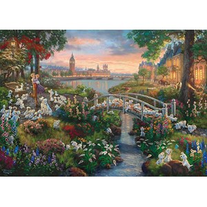 Schmidt Spiele (59489) - Thomas Kinkade: "Disney, 101 Dalmatiner" - 1000 Teile Puzzle