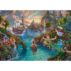 Schmidt Spiele (59635) - Thomas Kinkade: "Disney, Peter Pan" - 1000 Teile Puzzle