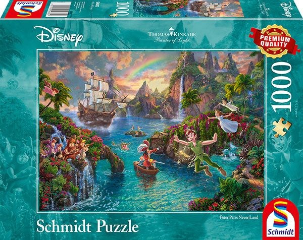 Schmidt Spiele (59635) - Thomas Kinkade: "Disney, Peter Pan" - 1000 Teile Puzzle
