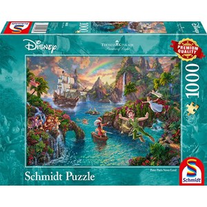 Schmidt Spiele (59635) - Thomas Kinkade: "Disney, Peter Pan" - 1000 Teile Puzzle