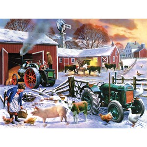 SunsOut (13820) - Kevin Walsh: "Wintertime Farm" - 1000 Teile Puzzle