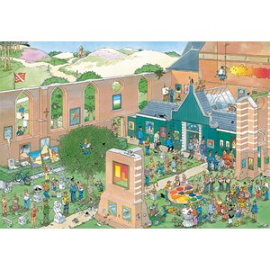 Jumbo (20023) - Jan van Haasteren: "Der Kunstmarkt" - 2000 Teile Puzzle