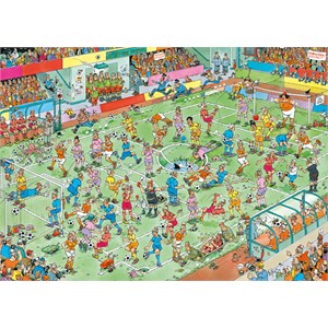 Jumbo (19091) - Jan van Haasteren: "Fußball-Weltmeisterschaft der Frauen" - 1000 Teile Puzzle