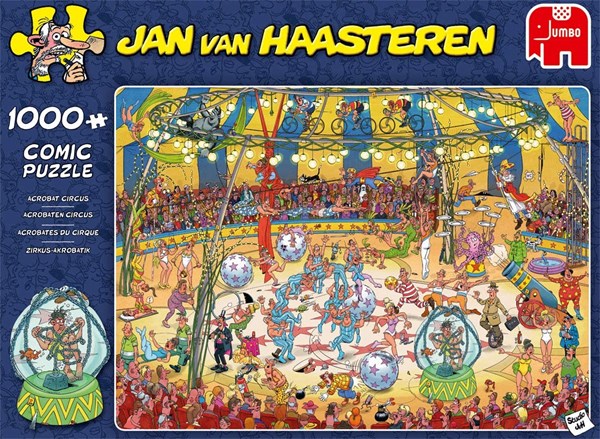 Jumbo (19089) - Jan van Haasteren: "Zirkus-Akrobatik" - 1000 Teile Puzzle