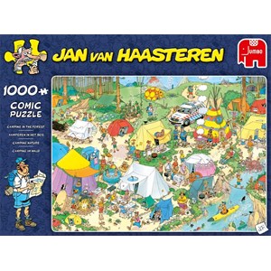 Jumbo (19086) - Jan van Haasteren: "Camping im Wald" - 1000 Teile Puzzle