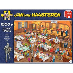 Jumbo (19076) - "Das Dart-Turnier" - 1000 Teile Puzzle