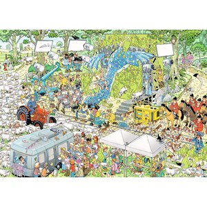 Jumbo (19074) - Jan van Haasteren: "Getümmel am Filmset" - 1000 Teile Puzzle
