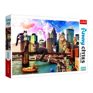 Trefl (10595) - "Katzen in New York" - 1000 Teile Puzzle