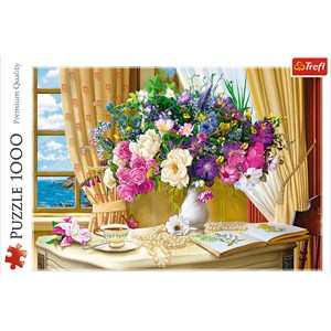 Trefl (10526) - "Blumen am Morgen" - 1000 Teile Puzzle