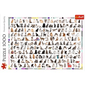Trefl (10498) - "208 Katzen" - 1000 Teile Puzzle