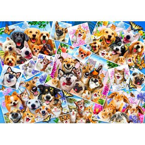 Bluebird Puzzle (70283) - "Selfie Pet Collage" - 1000 Teile Puzzle