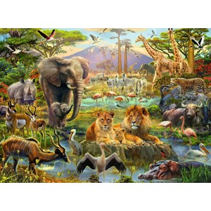 Ravensburger (12891) - "Animals of the Savanna" - 200 Teile Puzzle