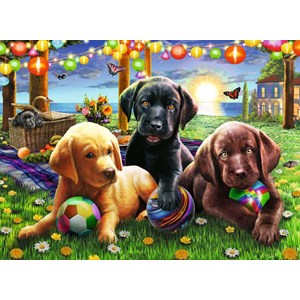 Ravensburger (12886) - "Hunde Picknick" - 100 Teile Puzzle