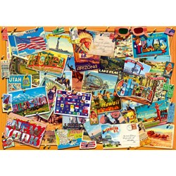 Bluebird Puzzle (70309) - "Postcard, USA" - 1000 Teile Puzzle
