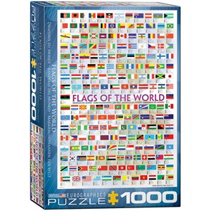 Eurographics (6000-0128) - "Flaggen der Welt" - 1000 Teile Puzzle