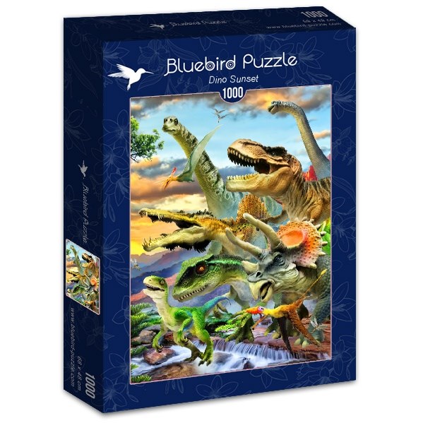 Bluebird Puzzle (70287) - "Dino Sunset" - 1000 Teile Puzzle