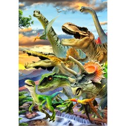 Bluebird Puzzle (70287) - "Dino Sunset" - 1000 Teile Puzzle