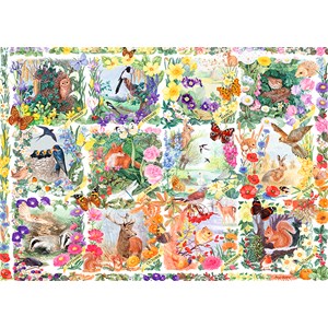 Falcon (11190) - "Tierkalender" - 1000 Teile Puzzle