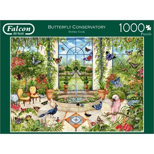 Falcon (11255) - Debbie Cook: "Schmetterlingsgarten" - 1000 Teile Puzzle