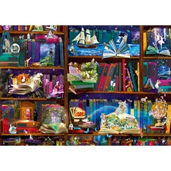 Bluebird Puzzle (70313) - Alixandra Mullins: "Library Adventures in Reading" - 1000 Teile Puzzle