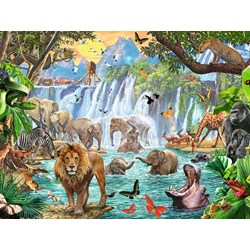 Ravensburger (16461) - "Waterfall Safari" - 1500 Teile Puzzle