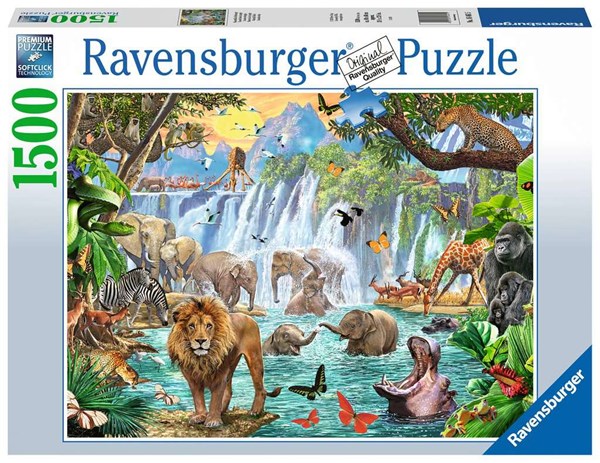 Ravensburger (16461) - "Waterfall Safari" - 1500 Teile Puzzle