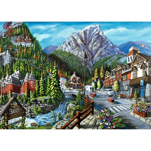 Ravensburger (16481) - "Willkommen in Banff" - 1000 Teile Puzzle