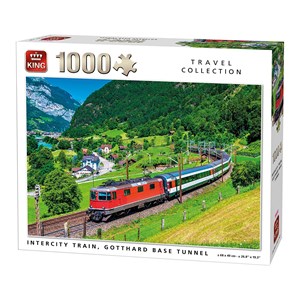 King International (05716) - "Intercity Train, Gotthard Base Tunnel" - 1000 Teile Puzzle