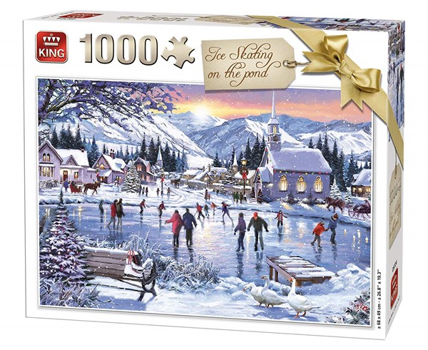 King International (05724) - "Ice Skating on the Pond" - 1000 Teile Puzzle